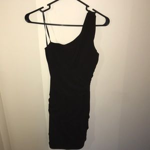 Black one shoulder dress!